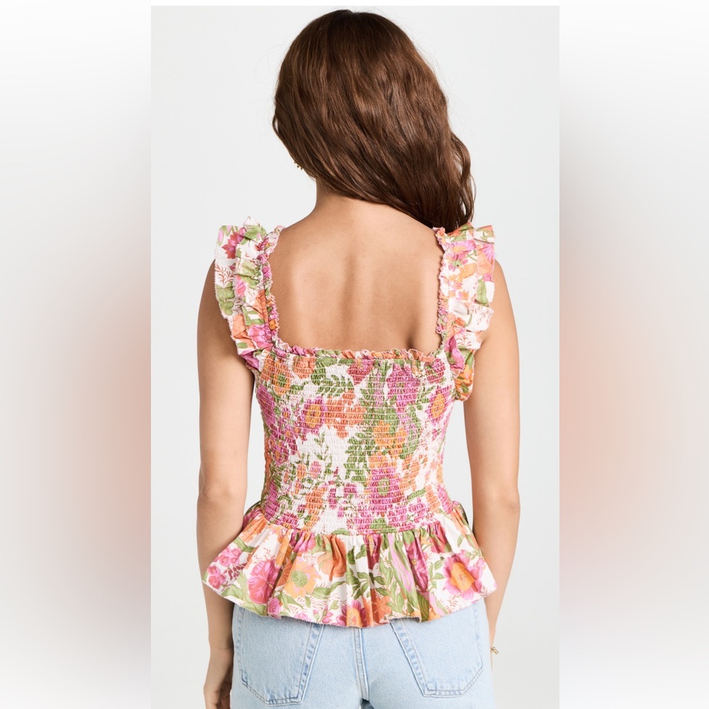Floral Ruffle Smocked Top - Picture 2 of 13